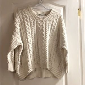 Zara White High Low Knit